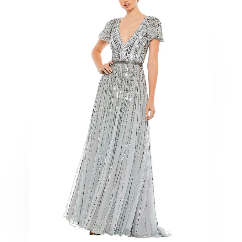 Mac Duggal Gown in Slate Blue